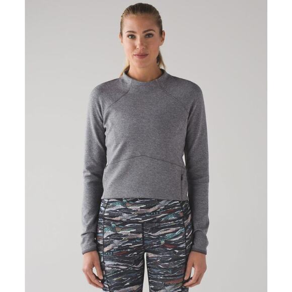 Lululemon Hill And Valley Mock Neck SZ 2 in Grey - Picture 1 of 15